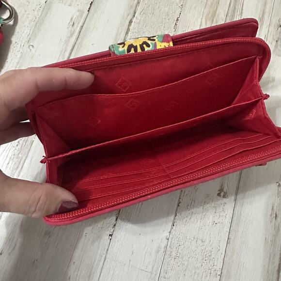 Vera Bradley Hadley Pink Floral Rumba Hipster Crossbody Wallet Set Trendy Travel - Picture 8 of 10